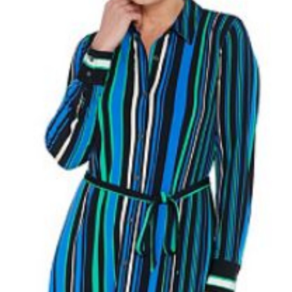 Susan Graver Liquid Knit Button-Front Shirt Dress - Picture 3 of 3